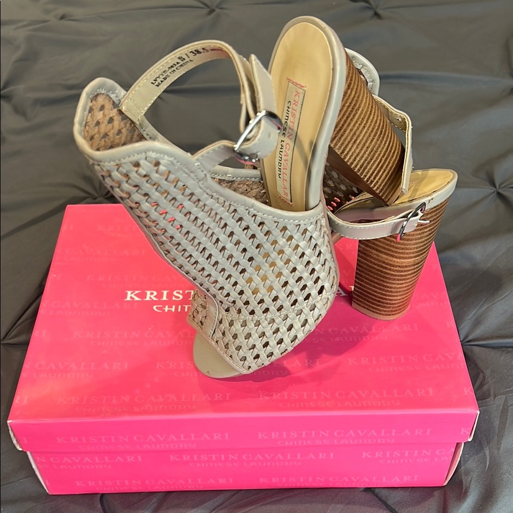Chinese Laundry Beige and Brown Heeled Sandals